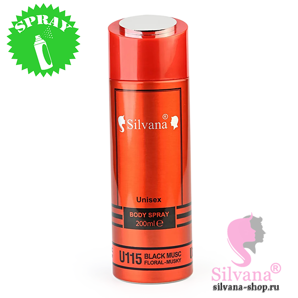 Silvana U115 Black Musk парфюмированный дезодорант
